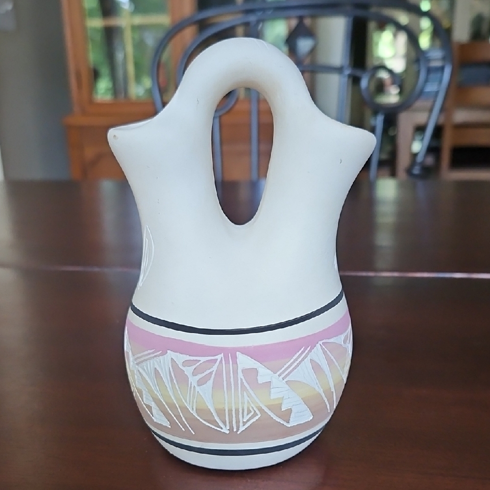 Wedding Vase - Navajo Southwestern Handcrafted Pottery - Signed